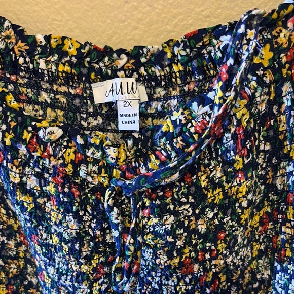 AUW Multicolor Floral Mini Dress - Picture 2 of 2